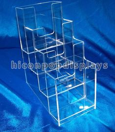 China Brochure / Leaflet 4mm Acrylic Display Case Trade Show Brochure Stands Table Top supplier