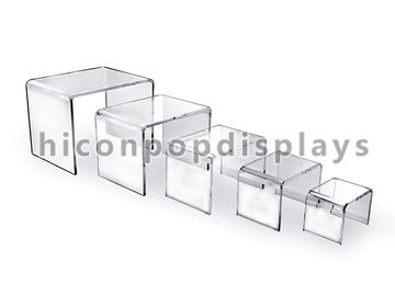 China Square Clear Acrylic Display Stands , Acrylic Display Stand For Shoes supplier