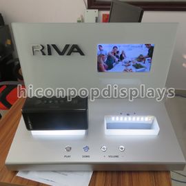 China Mini Speaker Counter Display Units With Point Of Sale LCD Screen supplier