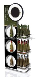 China Flooring Wine Display Stand 3 Tier Display Racks For Retail Stores supplier