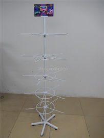 China White Candy Retail Store Fixtures, Free standing Metal Display Fixture supplier