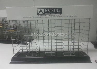 China Metal Wire House Decoration Stone Display Rack Countertop For Material Merchandising supplier