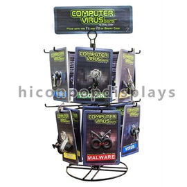 China Metal Spinner Rack Display Stand 2 - Layer Countertop Wire Rack Display With Signage supplier