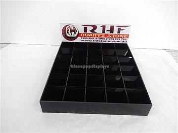 China Black Acrylic Tiles Display Rack , 30 Pieces Polishing Ceramic Display Stands supplier