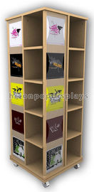 China Wooden Floor Rotating Clothing Shop Display Cabinets For Garment Retail Stores supplier