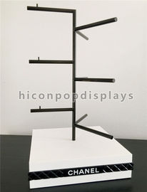 China Durable Desktop POP Merchandise Displays Sunglass Display Rod With Wood Base supplier