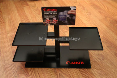 China Black Metal Counter Top Display Rack Custom Brand Binocular Camera Display Stand supplier