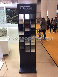 China 3 - Row Metal Stone Sample Display Racks For Tile Trade Show / Exhibition Advertising supplier