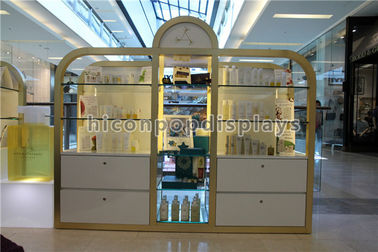 China Shopping Mall / Store Makeup Display Stands Large Cosmetic Display Shelving Unit supplier