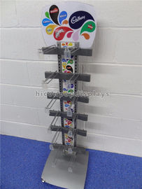 China Freestanding Metal Chocolate Sweet Display Stand 12 Hooks For Snacks Store supplier