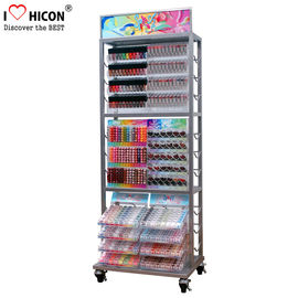 China Movable Metal Nail Polish Cosmetic Display Stand Clear Beauty Organizer supplier