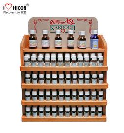 China Optimise Sales Wooden Display Stands Body Oil Essential Oil Display Rack supplier