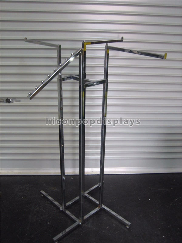 Boutique Clothing Store Fixtures 4 Way Hanging Clothing Display
