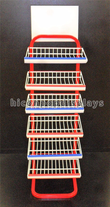 6 Layer Metal Display Racks Supermarket Snack Food Retail Candy Display Rack