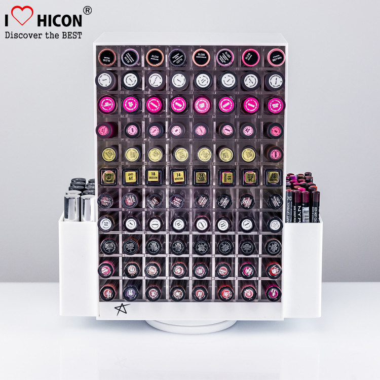 Makeup Shop Acrylic Cosmetic Display Stand , Rotating 2Way Lipstick