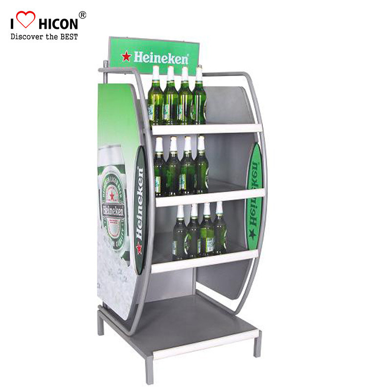 Customized Wine Display Stand Beverage Beer Display Rack Pop