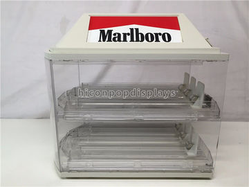 Vintage Acrylic Marlboro Cigarette Display Case Transparent Polished 2 - Layered supplier