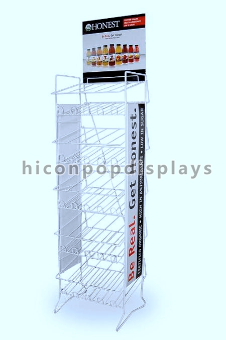 Painted Food Visual Merchandise Display Stands For Supermarkets
