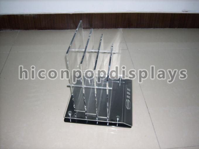 Brochure / Leaflet 4mm Acrylic Display Case Trade Show Brochure Stands Table Top