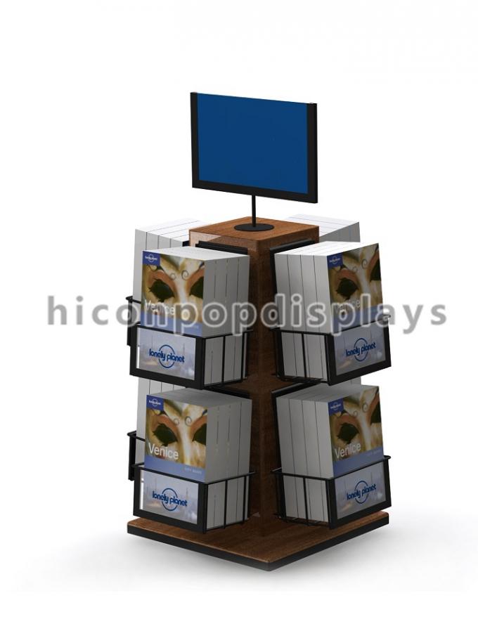 Counter Top Magazine Spinner Rack / Greeting Card Spinner Displays Wood