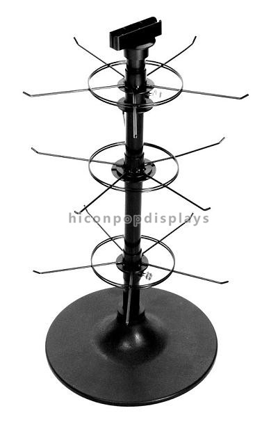 Double Sided Countertop Spinner Display Rack for Hanging Items Merchandising