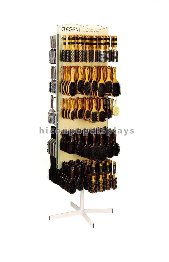 Metal Wire Accessories Display Stand With 6 Pockets / Powder Coating Surface
