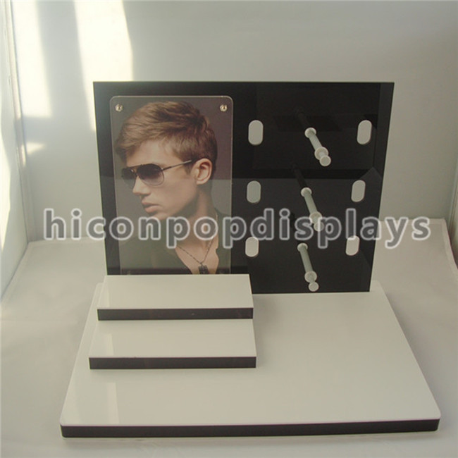 Eyewear Shop Counter Display Stand 3 Layer Boss Sunglass Display For Promotion