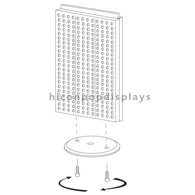 Black Spinner Display Rack 2-Way Pegboard Table Top Display With Detachable Hooks