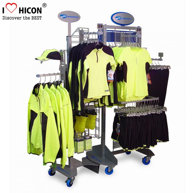 Customization Clothing Store Fixtures Clothes Retail Shop Rack Shop Fittings 4-way