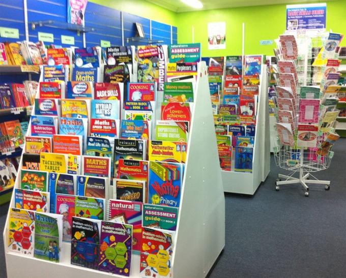 Greeting Cards Retail Store Fixtures Movable Commercial Book Display Wire Spinner Rack