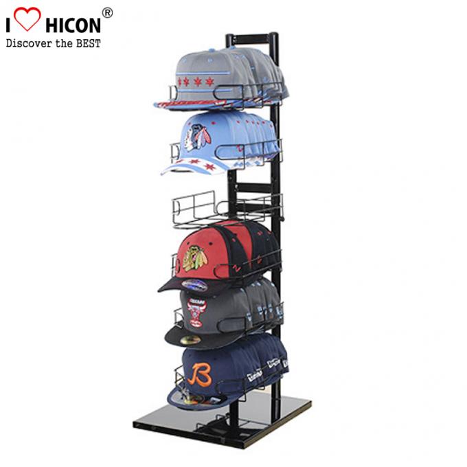 Sportswear Products Store  6 - Layer Retail Display Fixtures Counter Top For Hat / Cap