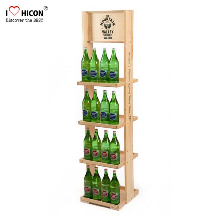 Your Logo Wine Display Stand Metal Drinks Or Wine Retail Bottle Store Display