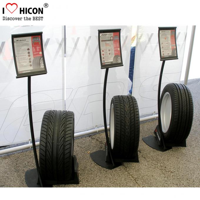 Automotive Products Retail Shop Metal Truck Tire Storage Rack Display Powder Coating