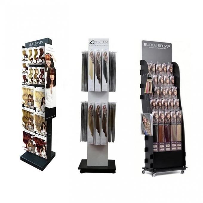 POP Merchandise Displays Rotating Hair Extension Display Rack Tabletop
