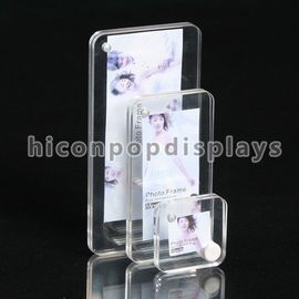 China Household Clear Acrylic Photo Stands / Tabletop Photo Display Stands supplier