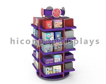 China Counter Top Magazine Spinner Rack / Greeting Card Spinner Displays Wood supplier