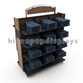 China Movable Retail Clothing Racks With Casters For Jeans And Shirts supplier