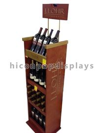 China Retail Wood Wine Display Stand Merchandising Displays Fixtures supplier