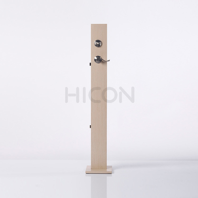 China Custom Wooden Display Racks Freestanding Door Lock Display Stand supplier