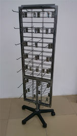 China Metal Wire Grid Display Racks , Flooring Double Sided Display Stand Shelving supplier