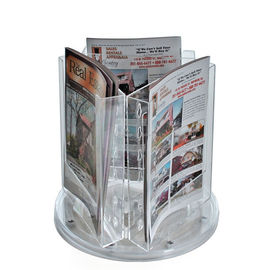 China Custom Counter Display Racks , Rotating Acrylic Signage Holder Counter Top Display Stands supplier