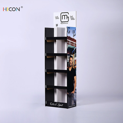 China 5-tier T-shirt Display Cardboard Display Stands for Sportswear supplier