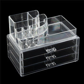 China Beauty Products Retail Shop Counter Top Pure Acrylic Cosmetics Display Case supplier