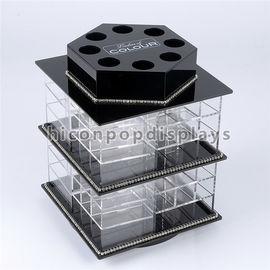 China Counter Top Beauty Salon Shop Fixture Lipstick Acrylic Display Stands Rotating supplier