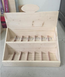 China Customized Logo Counter Top Wooden Display Box 458 * 270 * 400mm For Retail Store supplier