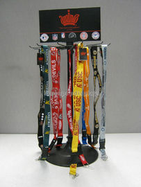 China Countertop Fashion Retail Accessories Display Stand Metal Single Layer With Lanyard supplier