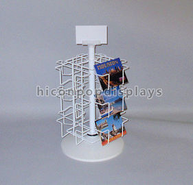 China Retail Metal Spinner Display Rack Countertop , Spinning Book Rack For Postcard supplier