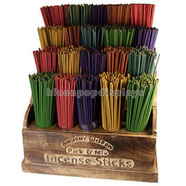 China Fragrance Retail Gondola Shelving Units Wooden Stick Incense Display Stands supplier