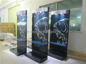 China OEM / ODM Retail Store LED Lighting Advertising Display Stand With Metal Hooks supplier