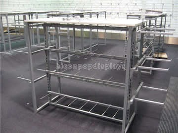 China Garment Retail Store Fixtures 4 - Way Metal Hanging Outerwear Clothing Display Rack supplier